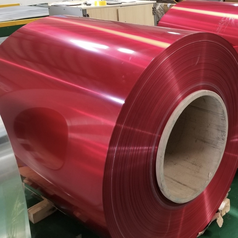 Berwarna Aluminium Coil PE/PVDF/HDPE/FEVE ID 508mm/610mm