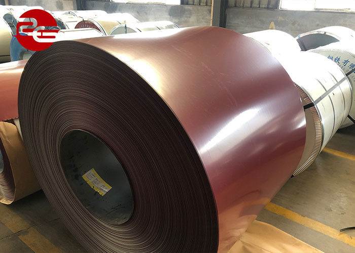 Warna Coated Metal Ppgi Roofing Sheet Prepainted 0.12mm - 2.0mm Tebal Untuk Rumah